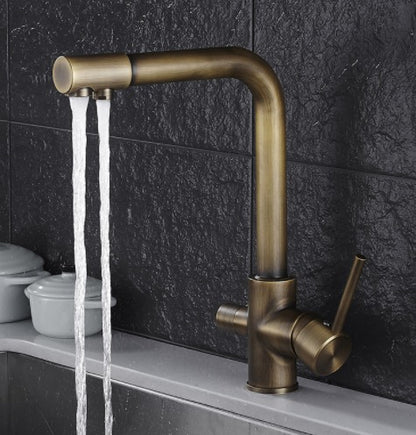 Gefiltertes Wasser Küche Wasserhahn Doppelter griff Wasserhahn