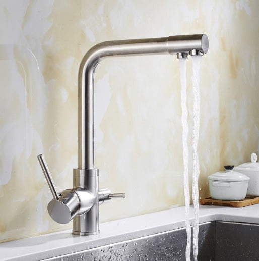 Gefiltertes Wasser Küche Wasserhahn Doppelter griff Wasserhahn