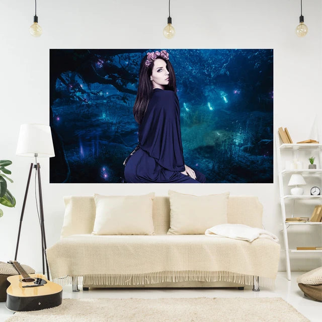 Lana Del Rey Poster Tapestry Wanddekoration - Raucherin - Ästhetisches Schlafzimmer oder Zuhause zur Dekoration