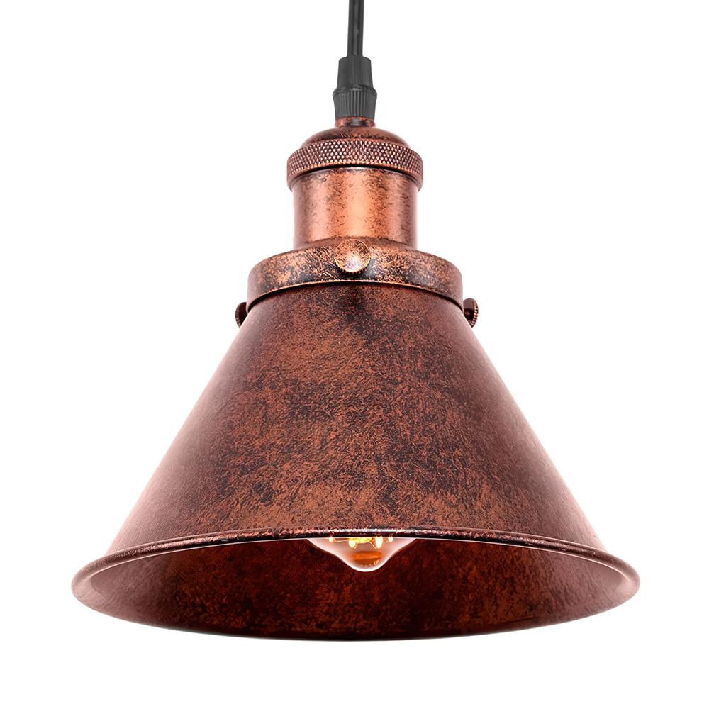Industrielle Vintage-Antik-Kupfer-Pendelleuchte