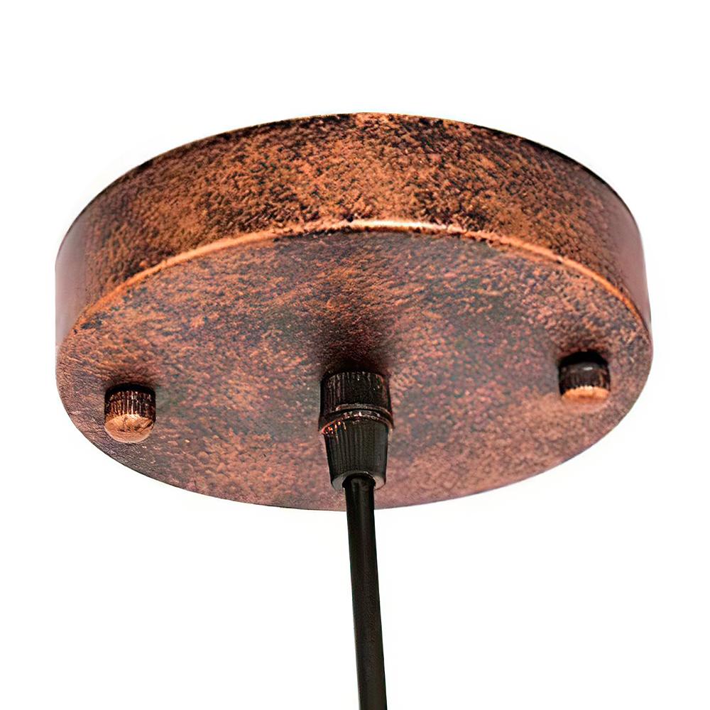 Industrielle Vintage-Antik-Kupfer-Pendelleuchte