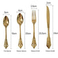 Vintage Gold graviertes Edelstahl-Besteck 24er Set