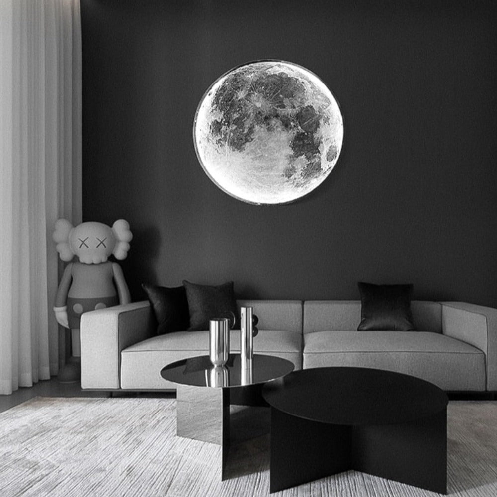 3D LED Mond oder Erde Decken- oder Wandlampe