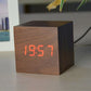 Braunrot Cube Digital Tischuhr