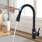 Schwarzer Sensor Touch Küchenarmatur Sink Pull Down Sprayer